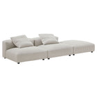 Modway Solace 3-Piece Modular Corduroy Upholstered Sectional Sofa