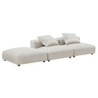 Modway Solace 3-Piece Modular Corduroy Upholstered Sectional Sofa