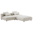 Modway Solace 3-Piece Modular Corduroy Upholstered Sectional Sofa
