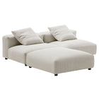 Modway Solace 3-Piece Modular Corduroy Upholstered Sectional Sofa