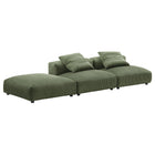 Modway Solace 3-Piece Modular Corduroy Upholstered Sectional Sofa