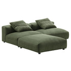 Modway Solace 3-Piece Modular Corduroy Upholstered Sectional Sofa
