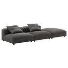 Modway Solace 3-Piece Modular Upholstered Fabric Sectional Sofa