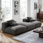 Modway Solace 3-Piece Modular Upholstered Fabric Sectional Sofa