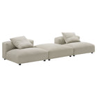 Modway Solace 3-Piece Modular Upholstered Fabric Sectional Sofa  