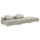 Modway Solace 3-Piece Modular Upholstered Fabric Sectional Sofa