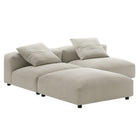 Modway Solace 3-Piece Modular Upholstered Fabric Sectional Sofa