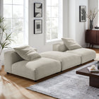 Modway Solace 3-Piece Modular Upholstered Fabric Sectional Sofa