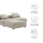 Modway Solace 3-Piece Modular Upholstered Fabric Sectional Sofa