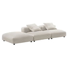 Modway Solace 3-Piece Modular Upholstered Fabric Sectional Sofa