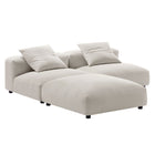 Modway Solace 3-Piece Modular Upholstered Fabric Sectional Sofa