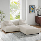 Modway Solace 3-Piece Modular Upholstered Fabric Sectional Sofa