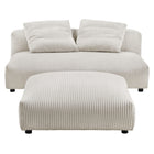 Modway Solace Modular Corduroy Upholstered Armless Loveseat and Ottoman Set