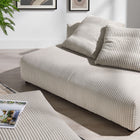 Modway Solace Modular Corduroy Upholstered Armless Loveseat and Ottoman Set