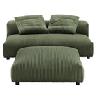Modway Solace Modular Corduroy Upholstered Armless Loveseat and Ottoman Set