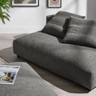 Modway Solace Modular Upholstered Fabric Armless Loveseat and Ottoman Set