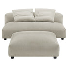 Modway Solace Modular Upholstered Fabric Armless Loveseat and Ottoman Set