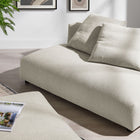 Modway Solace Modular Upholstered Fabric Armless Loveseat and Ottoman Set