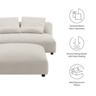 Modway Solace Modular Upholstered Fabric Armless Loveseat and Ottoman Set