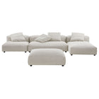 Modway Solace 4-Piece Modular Corduroy Upholstered Sectional Sofa With Ottoman