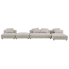 Modway Solace 4-Piece Modular Corduroy Upholstered Sectional Sofa With Ottoman
