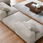 Modway Solace 4-Piece Modular Corduroy Upholstered Sectional Sofa With Ottoman