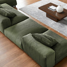 Modway Solace 4-Piece Modular Corduroy Upholstered Sectional Sofa With Ottoman