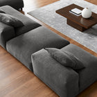 Modway Solace 4-Piece Modular Upholstered Fabric Sectional Sofa With Ottoman