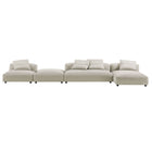 Modway Solace 4-Piece Modular Upholstered Fabric Sectional Sofa With Ottoman