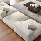 Modway Solace 4-Piece Modular Upholstered Fabric Sectional Sofa With Ottoman