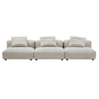 Modway Solace 3-Piece Modular Corduroy Upholstered Sofa