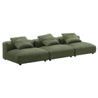 Modway Solace 3-Piece Modular Corduroy Upholstered Sofa  