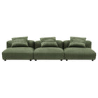 Modway Solace 3-Piece Modular Corduroy Upholstered Sofa