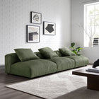 Modway Solace 3-Piece Modular Corduroy Upholstered Sofa