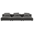 Modway Solace 3-Piece Modular Upholstered Fabric Sofa
