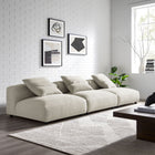 Modway Solace 3-Piece Modular Upholstered Fabric Sofa