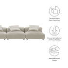 Modway Solace 3-Piece Modular Upholstered Fabric Sofa