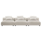 Modway Solace 3-Piece Modular Upholstered Fabric Sofa