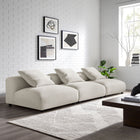 Modway Solace 3-Piece Modular Upholstered Fabric Sofa