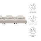 Modway Solace 3-Piece Modular Upholstered Fabric Sofa