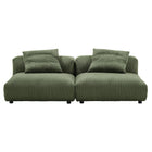 Modway Solace 2-Piece Modular Corduroy Upholstered Sofa