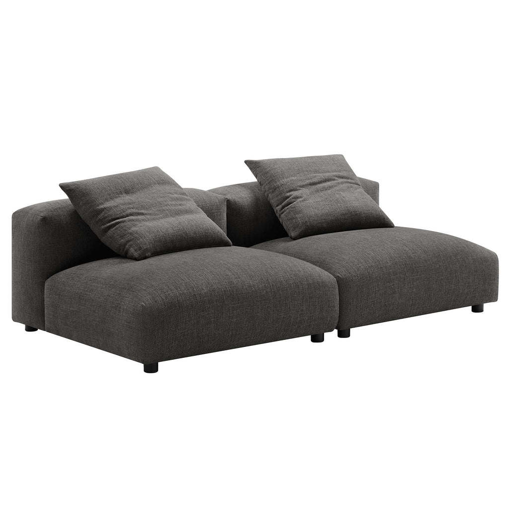 Modway Solace 2-Piece Modular Upholstered Fabric Sofa  