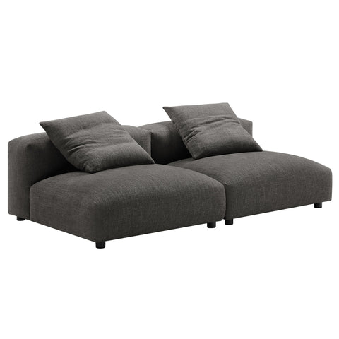 Modway Solace 2-Piece Modular Upholstered Fabric Sofa  