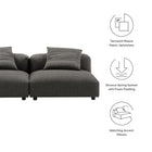 Modway Solace 2-Piece Modular Upholstered Fabric Sofa