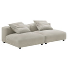 Modway Solace 2-Piece Modular Upholstered Fabric Sofa  