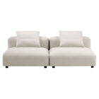 Modway Solace 2-Piece Modular Upholstered Fabric Sofa