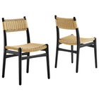 Modway Wynn Rope and Wood Dining Side Chairs Set of 2  