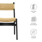 Modway Wynn Rope and Wood Dining Side Chairs Set of 2