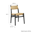 Modway Wynn Rope and Wood Dining Side Chairs Set of 2