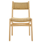 Modway Wynn Rope and Wood Dining Side Chairs Set of 2